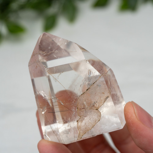 Rutile in Quartz Tower #1