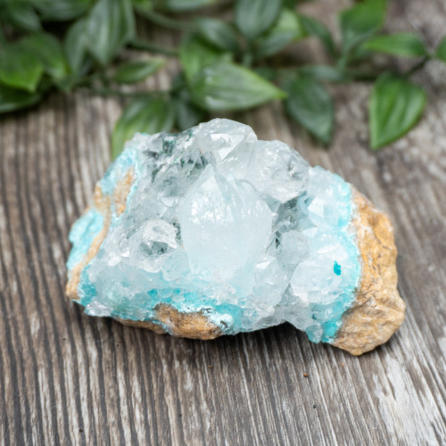 Quartz with Malachite on Gem Silica #1