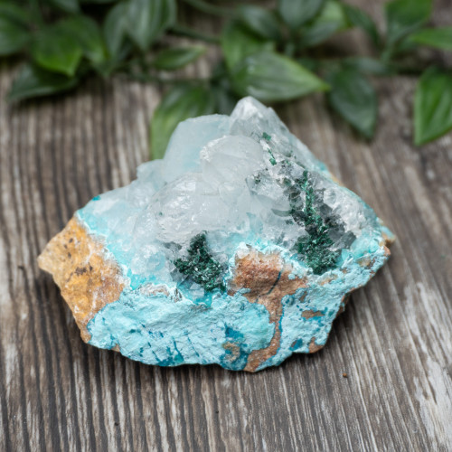 Quartz with Malachite on Gem Silica #1