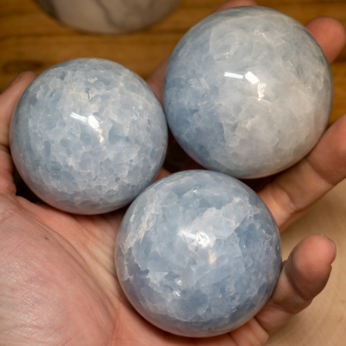 Medium Blue Calcite Sphere