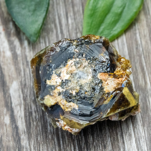 Green Garnet with Druzy Garnets #3