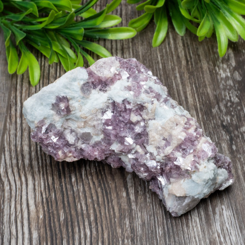 Lepidolite in Aquamarine and Quartz #1