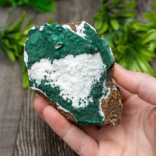 Snow White Quartz on Malachite #1