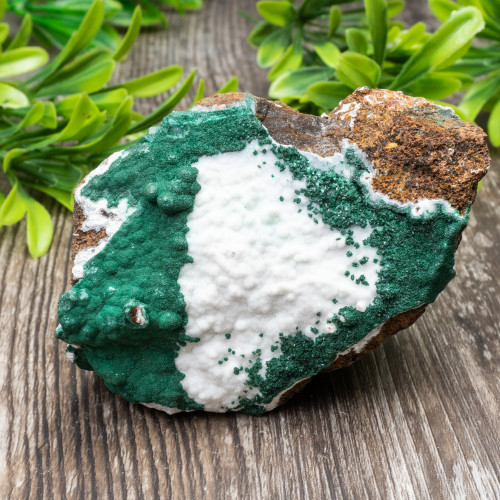 Snow White Quartz on Malachite #1