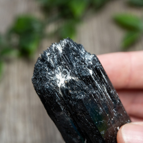 Black Tourmaline Crystallized with Hyalite Opal (Namibia) #6