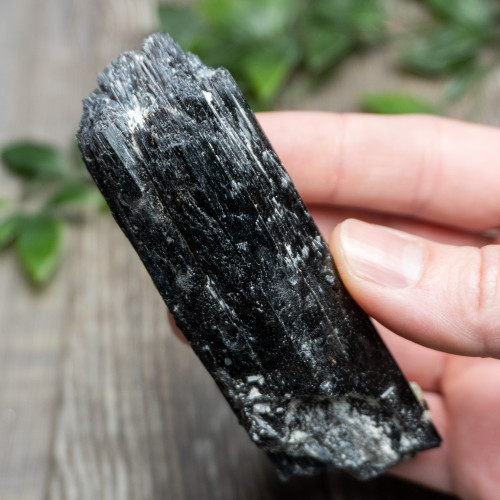 Black Tourmaline Crystallized with Hyalite Opal (Namibia) #6