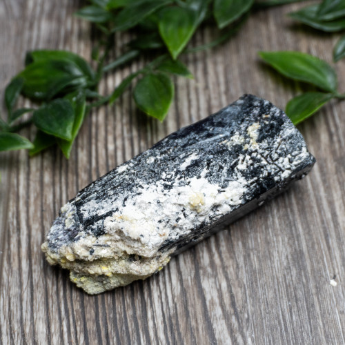 Black Tourmaline Crystallized with Hyalite Opal (Namibia) #5