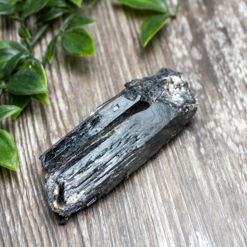 Black Tourmaline Crystallized with Hyalite Opal (Namibia) #4