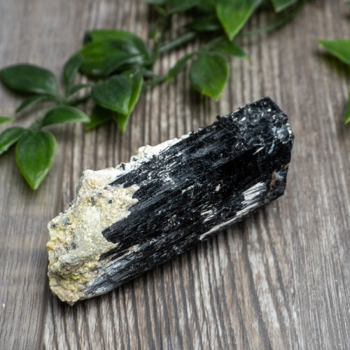 Black Tourmaline Crystallized with Hyalite Opal (Namibia) #5