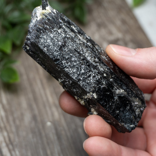 Black Tourmaline Crystallized with Hyalite Opal (Namibia) #4