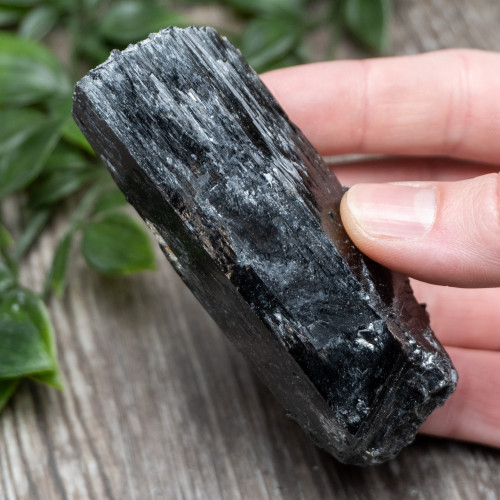 Black Tourmaline Crystallized with Hyalite Opal (Namibia) #3