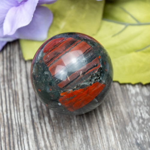 Bloodstone with Pyrite Sphere #5