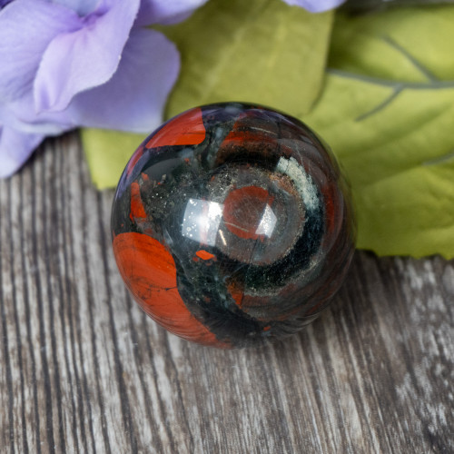 Bloodstone with Pyrite Sphere #4