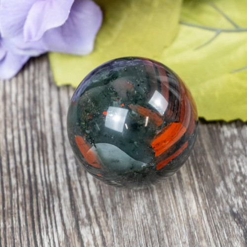 Bloodstone with Pyrite Sphere #3