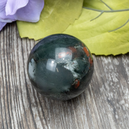 Bloodstone with Pyrite Sphere #2