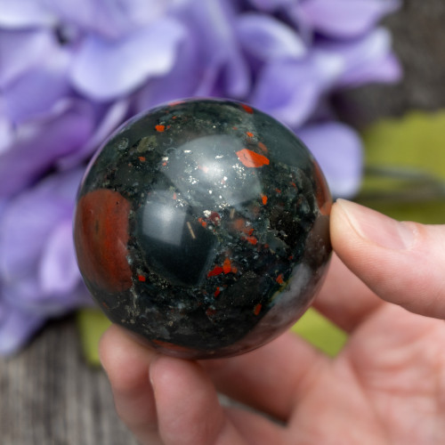Bloodstone with Pyrite Sphere #1