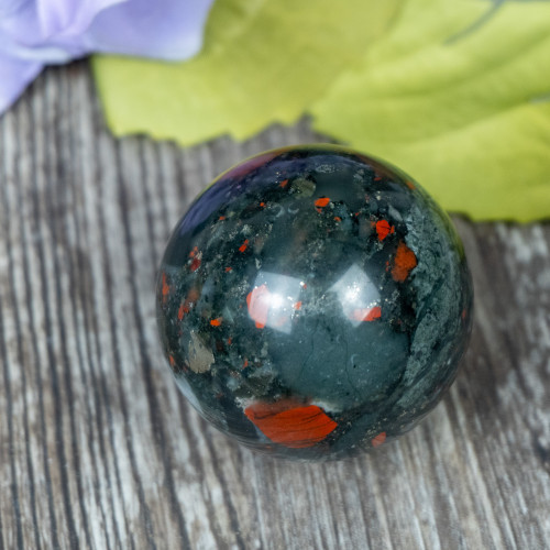Bloodstone with Pyrite Sphere #1