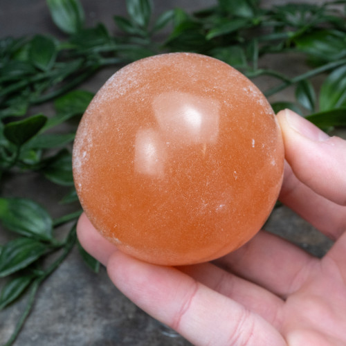 Orange Selenite Sphere Random