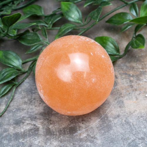Orange Selenite Sphere Random