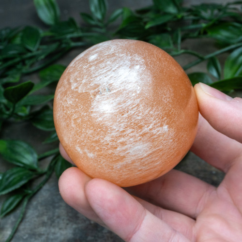 Orange Selenite Sphere Random