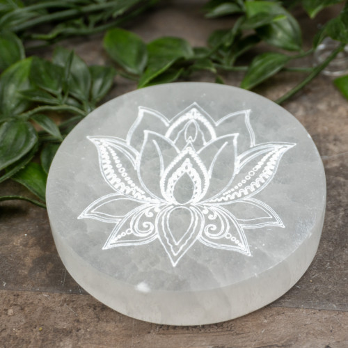 Selenite Lotus Plate