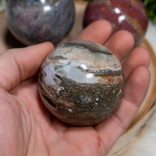 Small Ocean Jasper Sphere