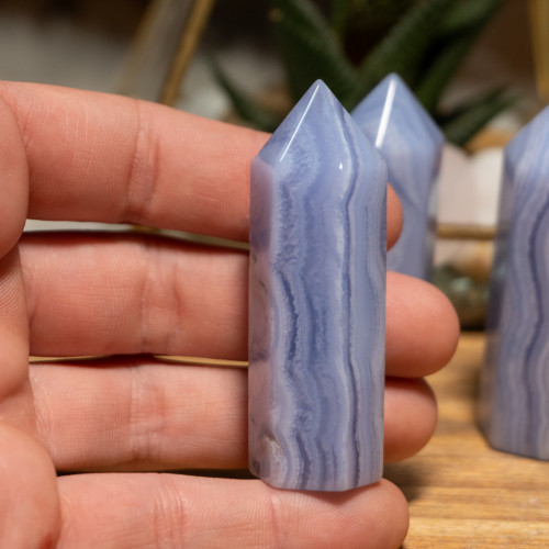 Small Blue Lace Agate Tower