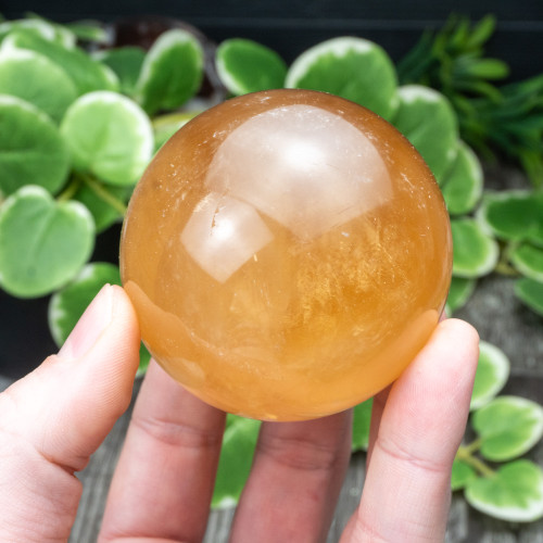 Honey Optical Calcite Sphere #2