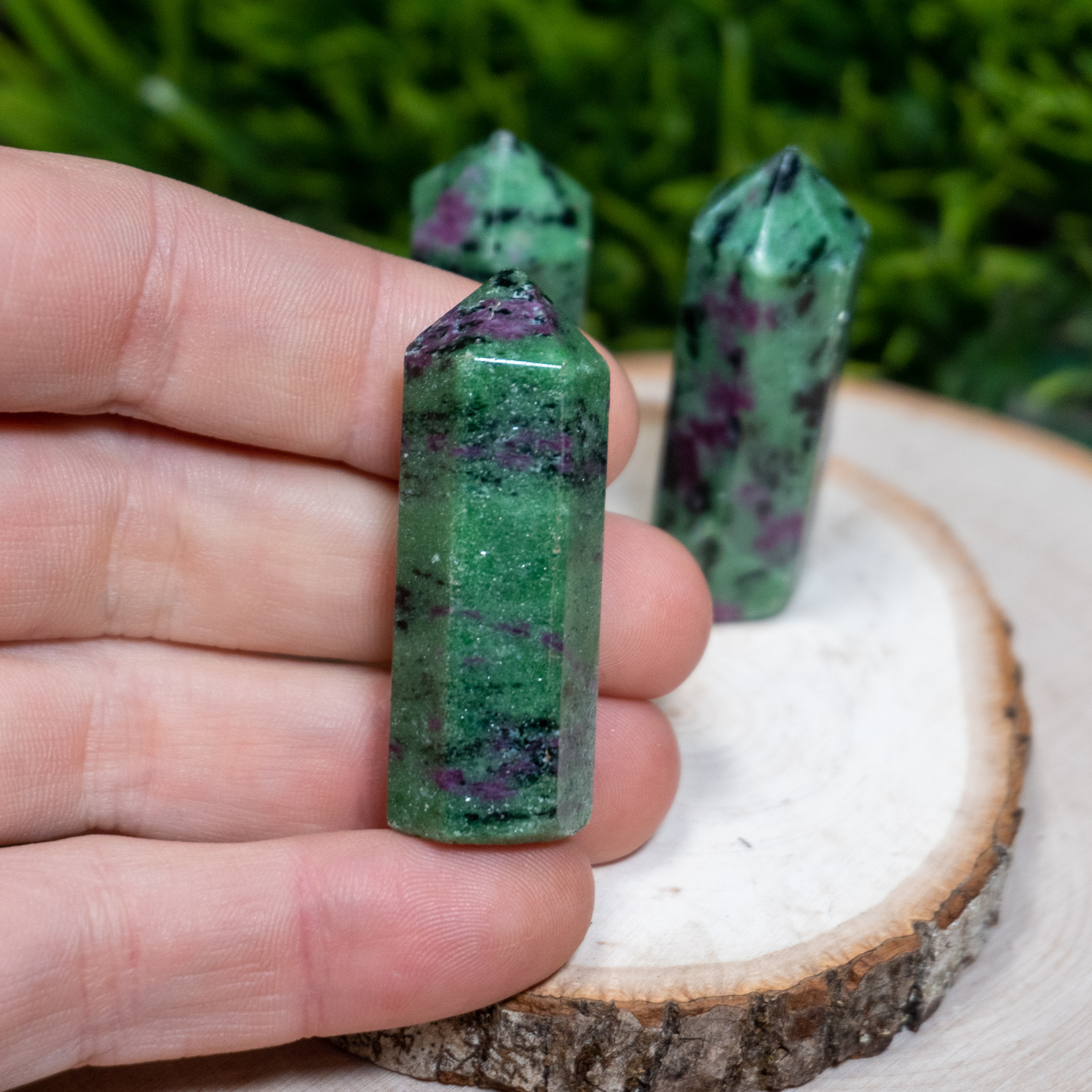 Mini Ruby Zoisite Tower - The Crystal Council