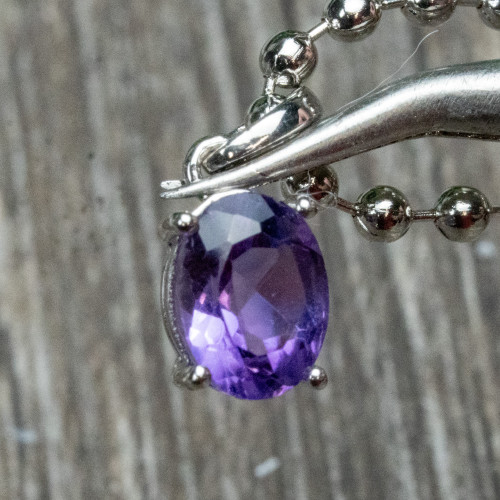 Amethyst Facetted Sterling Silver Necklace #2