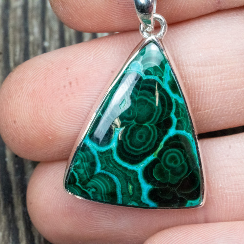 Malachite & Chrysocolla Sterling Silver Necklace #1