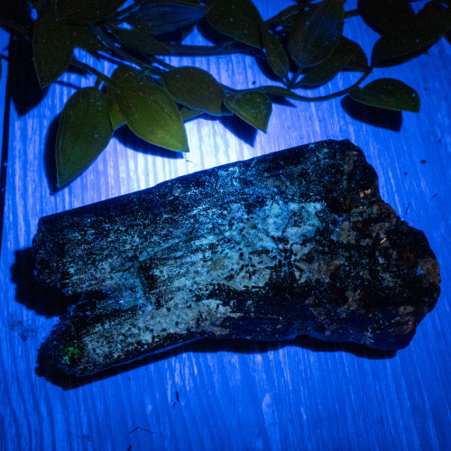 Black Tourmaline Crystallized with Hyalite Opal (Namibia) #10