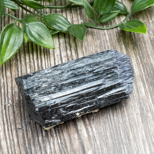 Black Tourmaline Crystallized with Hyalite Opal (Namibia) #9