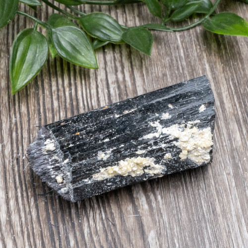 Black Tourmaline Crystallized with Hyalite Opal (Namibia) #9