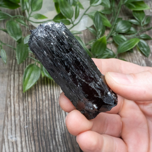 Black Tourmaline Crystallized with Hyalite Opal (Namibia) #7