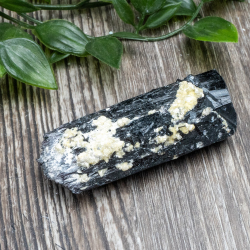 Black Tourmaline Crystallized with Hyalite Opal (Namibia) #7