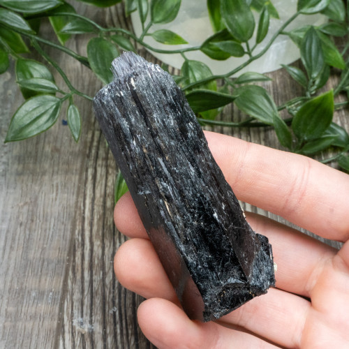 Black Tourmaline Crystallized with Hyalite Opal (Namibia) #6