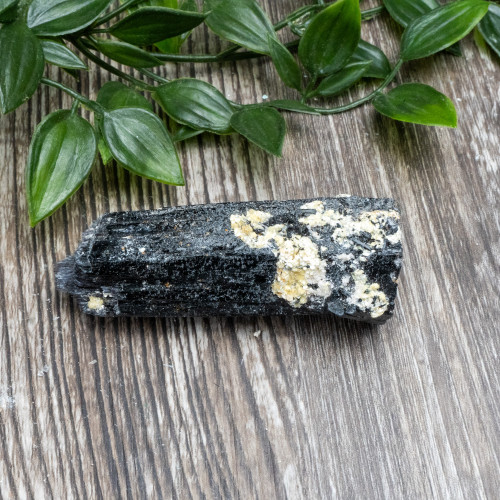 Black Tourmaline Crystallized with Hyalite Opal (Namibia) #6