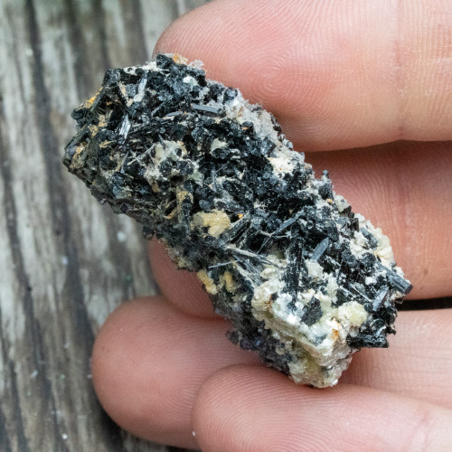 Black Tourmaline Crystallized with Hyalite Opal (Namibia) #1