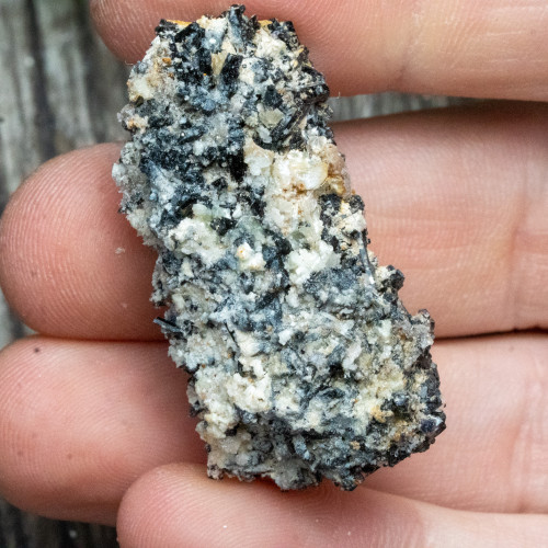 Black Tourmaline Crystallized with Hyalite Opal (Namibia) #1