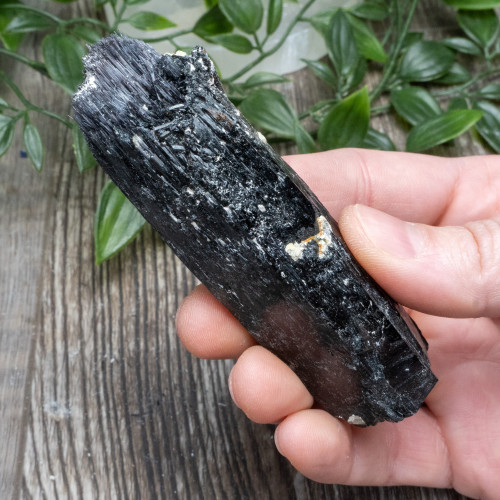 Black Tourmaline Crystallized with Hyalite Opal (Namibia) #8