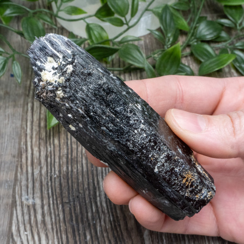 Black Tourmaline Crystallized with Hyalite Opal (Namibia) #8