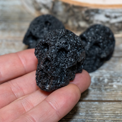 Small Lava Rock Skull
