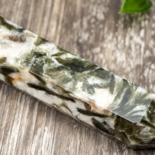 Green Mica & Garnet in Quartz Tower #2