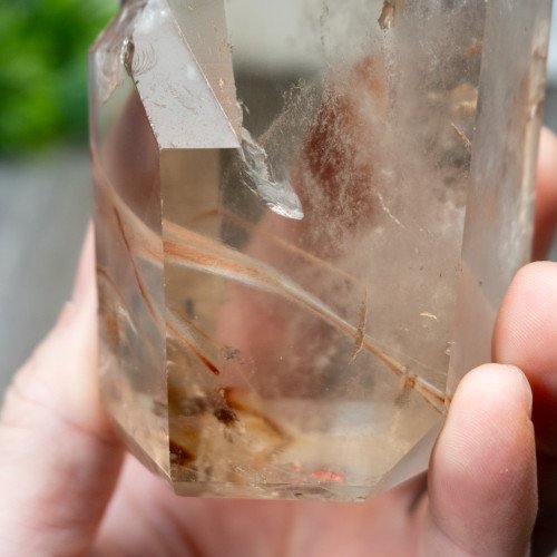 Amphibole Smoky Quartz Tower #1