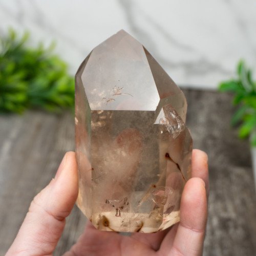 Amphibole Smoky Quartz Tower #1