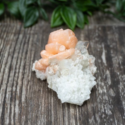 Apophyllite with Stilbite on Crystallized Quartz #8