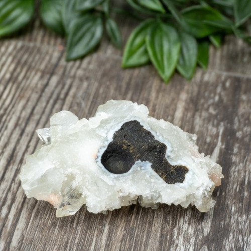 Apophyllite with Stilbite on Crystallized Quartz #1