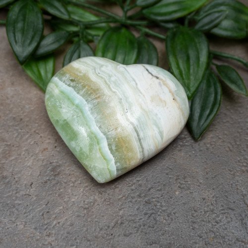 Kiwi Calcite Heart #8