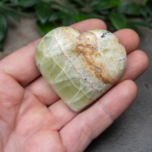 Kiwi Calcite Heart #7